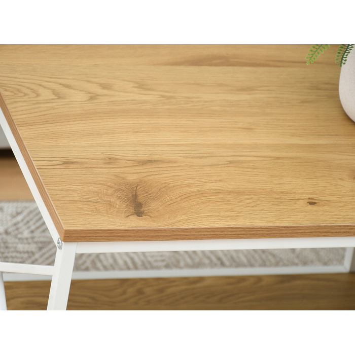 Журнальний стіл Mebel-Partner прямокутний, 100 x 50 x 43 см, білий