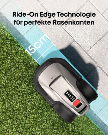 Робот-газонокосарка eufy E15 без дроту, до 800 м², TrueVision, навігація, уникнення перешкод, керування через додаток