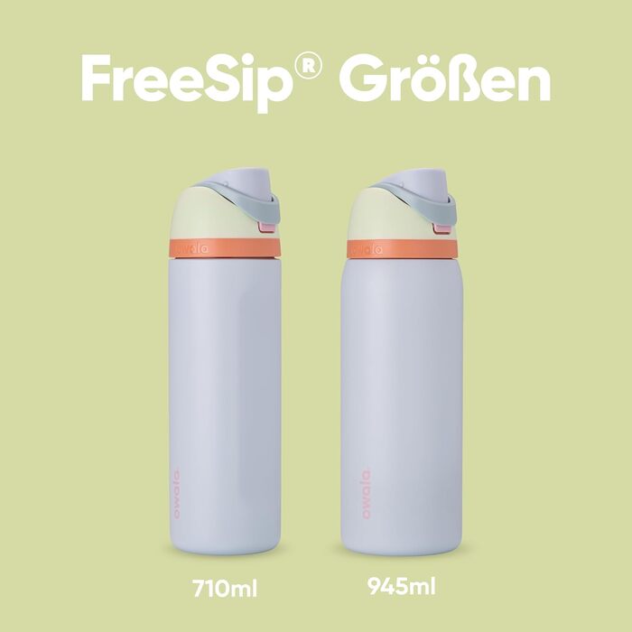 Термопляшка Owala FreeSip зі сталі зі вбудованою трубочкою, BPA-free, 710 мл, колір Beach House — для спорту, фітнесу та подорожей