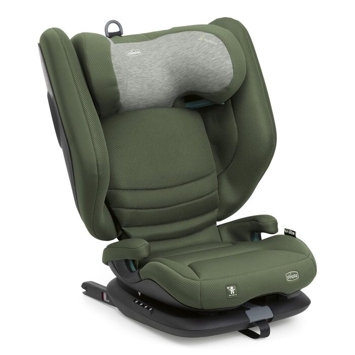 Дитяче автокрісло Chicco Fold&Go S i-Size (100-150 см) група 2/3, з Isofix, складане, колір зелений