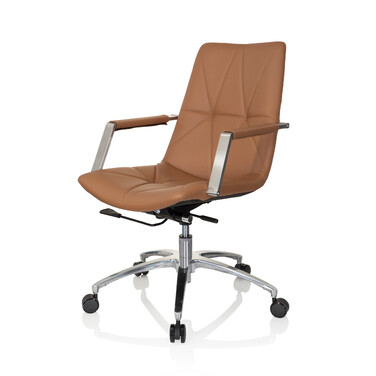 Офісне крісло / поворотне крісло SARANTO II Штучна шкіра Camel Brown hjh OFFICE