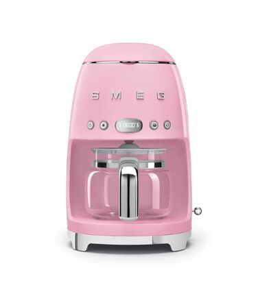 Кавоварка крапельна Smeg DCF02NBEU рожева, 12 чашок, автостарт, регулювання міцності, підтримання тепла, 1050 Вт