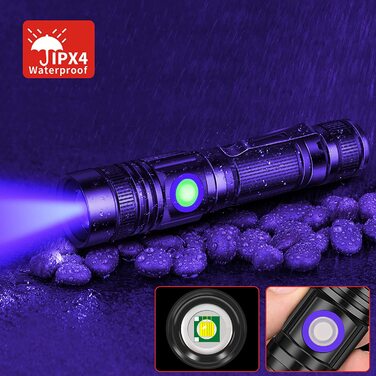 Ультрафіолетовий ліхтар DARKBEAM 365нм, портативний, USB-зарядка, з кліпсою, для виявлення плям тварин, затвердіння смоли