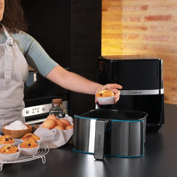 Фритюрниця Cecotec Cecofry Full 5500 Pro з аксесуарами. 1700 Вт, цифрова, без масла, з нержавіючої сталі, PerfectCook (5.5 л)