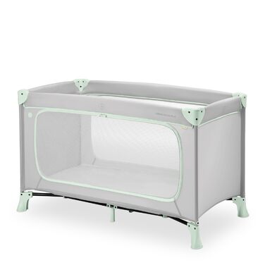 Дитяче дорожнє ліжечко Hauck Dream N Play Plus з сумкою, для немовлят і малюків до 15 кг, складне, м'ятний колір