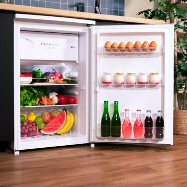 Міні-холодильник Cecotec Bolero CoolMarket TT 107: 107 л, клас E, регулювання температури, ящик для овочів, морозильна камера, тиха робота, чорний/білий