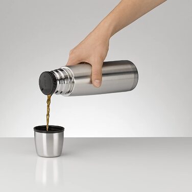 Термос alfi ISOTHERM PERFECT 500 мл з нержавіючої сталі з чашкою, герметичний, з гвинтовою кришкою, зберігає тепло, без відбитків, довговічний, можна мити в посудомийній машині, BPA-free