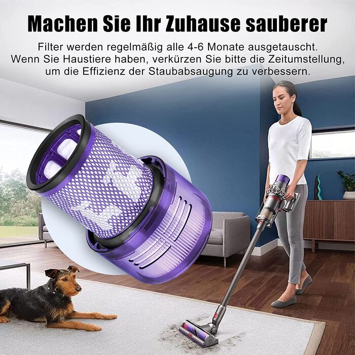 2 шт. HEPA фільтри для пилососа Dyson V12 Detect Slim, змінний задній фільтр 971517-01, аксесуари для Dyson V12 Slim Absolute/Total Clean/Fluffy