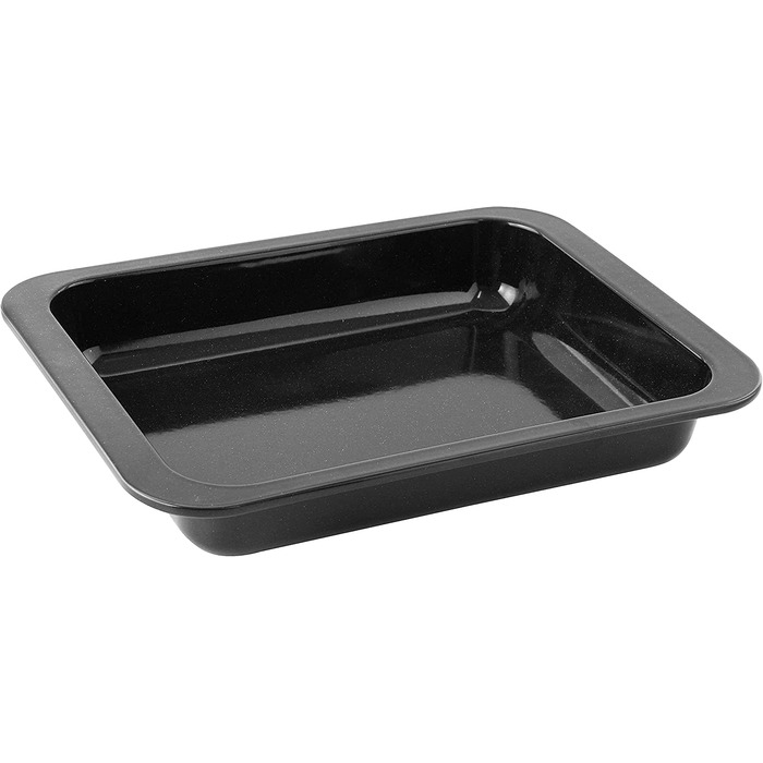 Прямокутна форма для запікання Zenker 33x25 см, емальована, чорна, з високим бортом, спеціальна для духовки