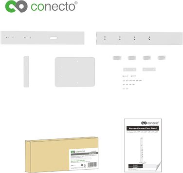 Підставка для пилососа conecto SA-CC50879, алюмінієва, біла