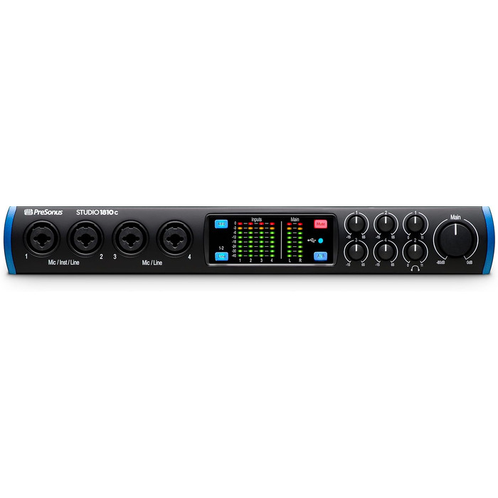 Аудіоінтерфейс PreSonus Studio 24c USB-C для запису, стрімінгу та подкастингу з програмним пакетом Studio One Artist та Ableton Live Lite
