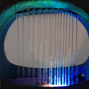 Внутрішній фонтан із дощем та кольоровою підсвіткою Zen'light, 23 см, оригінальний подарунок