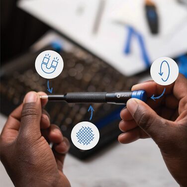 Набір інструментів iFixit Pro Tech Black Edition для ремонту електроніки: біти, відкривачі для телефонів, ноутбуків, ПК, ігрових консолей