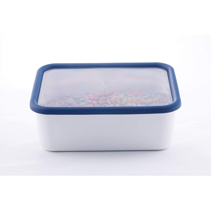 Емальований контейнер HoneyWare CLASSIC LINE з кришкою, 1,9 л, термостійкий до 400°C, підходить для плити, духовки, гриля та зберігання їжі