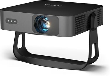 Проектор Mini Beamer 1080P Full HD з автофокусом та корекцією трапецеїдальних спотворень. WiFi6, Bluetooth, 4K, 550 ANSI, 50% Zoom, 360° обертання. Ідеальний для домашнього кінотеатру та підключення до телефону. Без додаткових додатків.