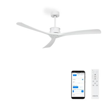 Вентилятор стельовий WINDLARGE XL з пультом, 152 см, 40W, DC-мотор, 6 швидкостей, Wi-Fi, білий