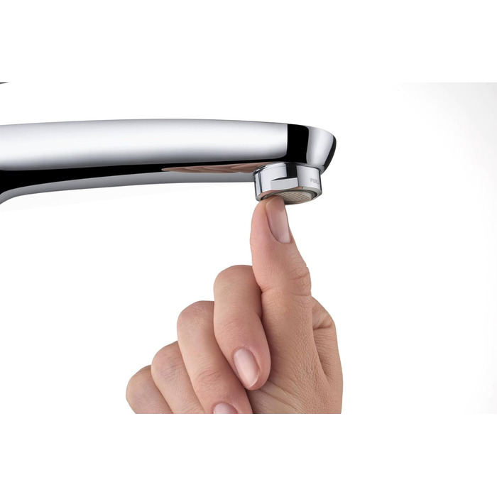 Змішувач для умивальника Duravit B.1, розмір M (висота виливу 110 мм), хром, з керамічною картридж, без зливного механізму