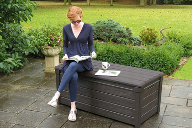 Садова скриня Keter BRIGHTWOOD STORAGE BOX 455 л, коричнева