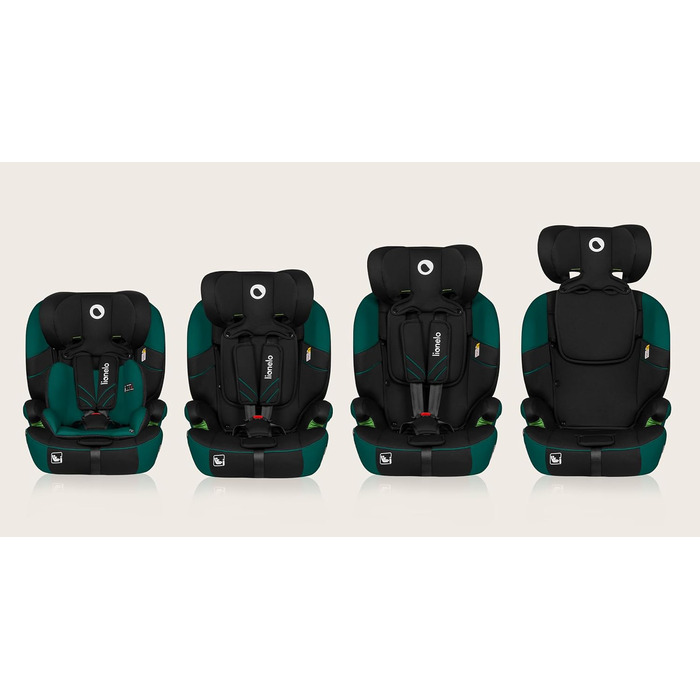 Автокрісло Lionelo Levi One i-Size 76-150 см, група 1 2 3, зелене