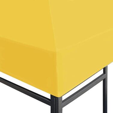 Заміна даху для павільйону 3x3 м жовта, водостійка тент-покрівля 270 г/м² для садового намету, vidaXL