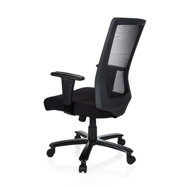 Офісне крісло / поворотне крісло XXL EXTENDER сітка / тканина чорна hjh OFFICE
