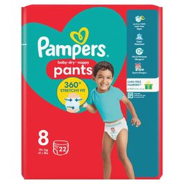 Підгузки-трусики Pampers Baby-Dry, розмір 8 (19кг+), 22 шт