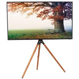 Стійка-штатив VIVO для LED-LCD телевізорів та моніторів 45-65 дюймів, регульований підлоговий тримач для ТВ з поворотним механізмом, чорний, STAND-TV65AB