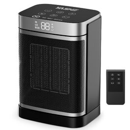 Електричний керамічний обігрівач YASHE 1500W з дистанційним керуванням, термостатом, таймером та функцією обертання 70°, чорний