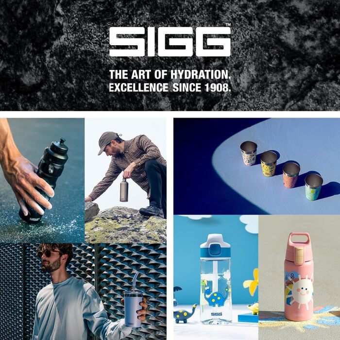 Спортивна пляшка для води Sigg Shield ONE з нержавіючої сталі для газованих напоїв, герметична, BPA-free, 0.75 л (Reef, Multicolor)