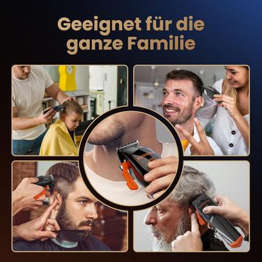 Машинка для стрижки волосся MAXGROOM Profi Set 9000 об/хв з керамічними лезами, чорна. Акумуляторна, з LED-дисплеєм, для стрижки та моделювання