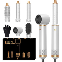 OKWRAP Hairstyler 5-в-1: Фен-щітка, Автоматичний Локон, Випрямляч для Волосся - Мультистайлер для Сушіння, Об'єму, Локонів