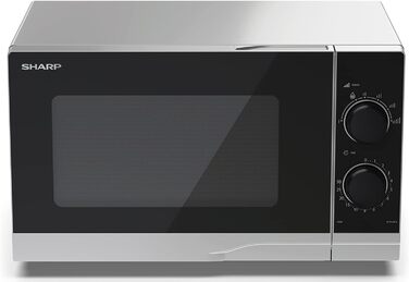 Мікрохвильова піч SHARP PS201AES, 700 Вт, 6 режимів, розморожування, 455x274x329 мм, срібляста