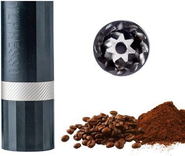 Кавомолка ручна 1Zpresso Q Air чорна, нержавіюча сталь, конічні жорна, для подорожей