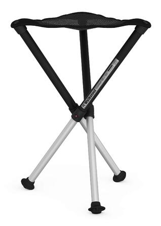 Складаний триногий стілець-табурет Walkstool Comfort з алюмінію, висота сидіння 55 см, до 250 кг, чорно-сірий