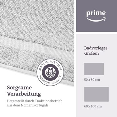 Килимок для ванної herzbach home, 100% бавовна, сріблясто-сірий, 50x80 см, 2 шт.