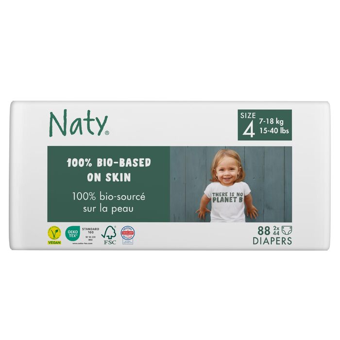 Дитячі підгузки Naty Baby для новонароджених, розмір 1 (2–5 кг), 100 шт