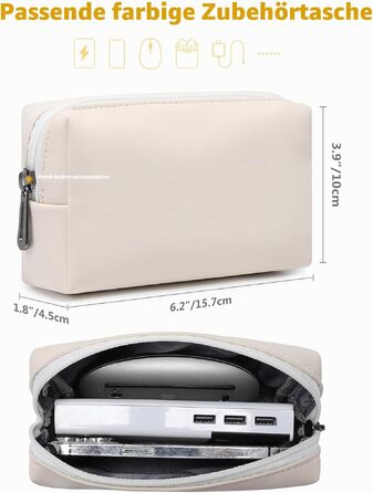 Чохол-сумка для ноутбука HYZUO 15 дюймів з підставкою для MacBook, бежевий