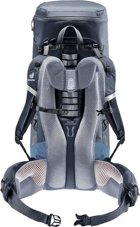 Рюкзак для трекінгу Deuter Aircontact Lite 40+10 л, чорний-синій, легкий, одноколірний