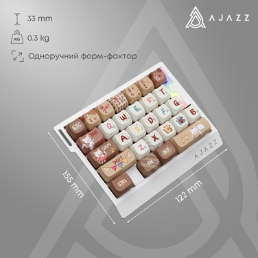 Дротова магнітна клавіатура Ajazz AK029 Meow Magnetic Switch (AK029-M-Y)