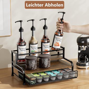 Сумка для капсул кави: органайзер для Dolce Gusto, Nespresso, Cafissimo з шухлядою на 35 капсул, чорний