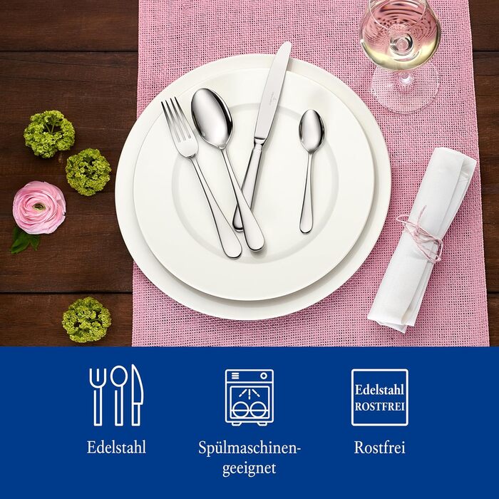 Villeroy & Boch Oscar набір столових приборів 24 предмети з нержавіючої сталі, для 6 осіб, придатний для посудомийки