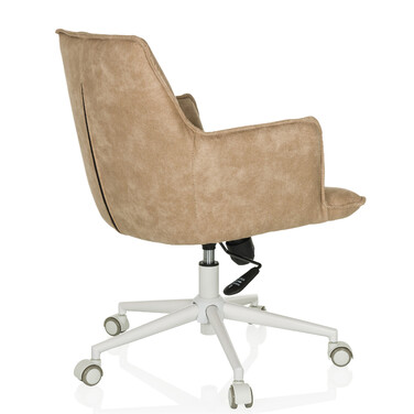 Крісло для домашнього офісу / поворотне крісло SOLAO LIFE W Fabric Beige Hjh LIVING