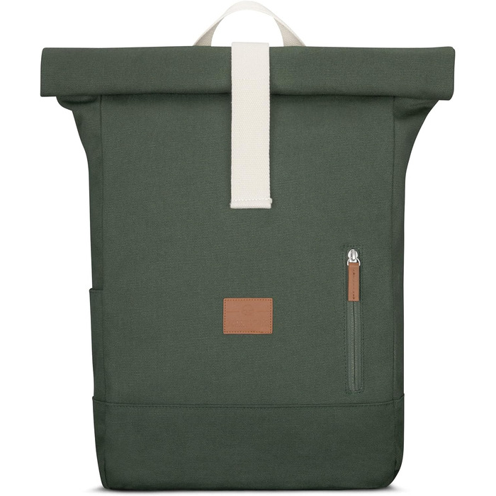 Рюкзак Johnny Urban Rolltop Adam Large для жінок і чоловіків, відділення для ноутбука 16'', міцний водовідштовхувальний бавовняний канвас, зелений