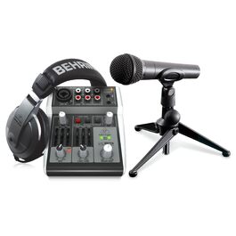 Behringer Audiophile 2x2 USB Аудіоінтерфейс 24-біт/192 кГц з мікрофонними преампами Midas (PODCASTUDIO 2 USB) для студії