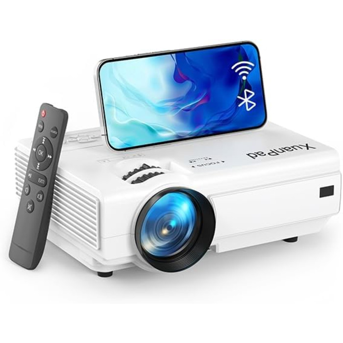 Міні проектор XuanPad A--19000L: WiFi, Bluetooth, 19000 люмен, 1080P HD, для домашнього кінотеатру, сумісний з TV Stick, HDMI, USB, AV, Laptop, iPhone, Android
