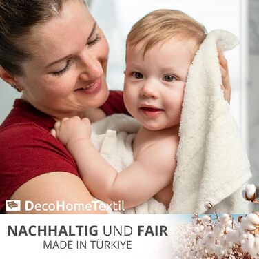Набір махрових рушників DecoHomeTextil з 100% бавовни, 10 предметів, м'які та гігроскопічні, колір шампань (6 шт. 50x100 см)