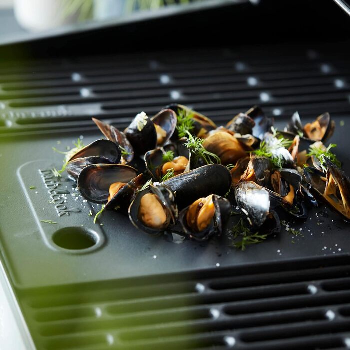Барбекю-плита Barbecook з емальованого чавуну, чорна, універсальна для гриля, аксесуар для Brahma, 42x24 см
