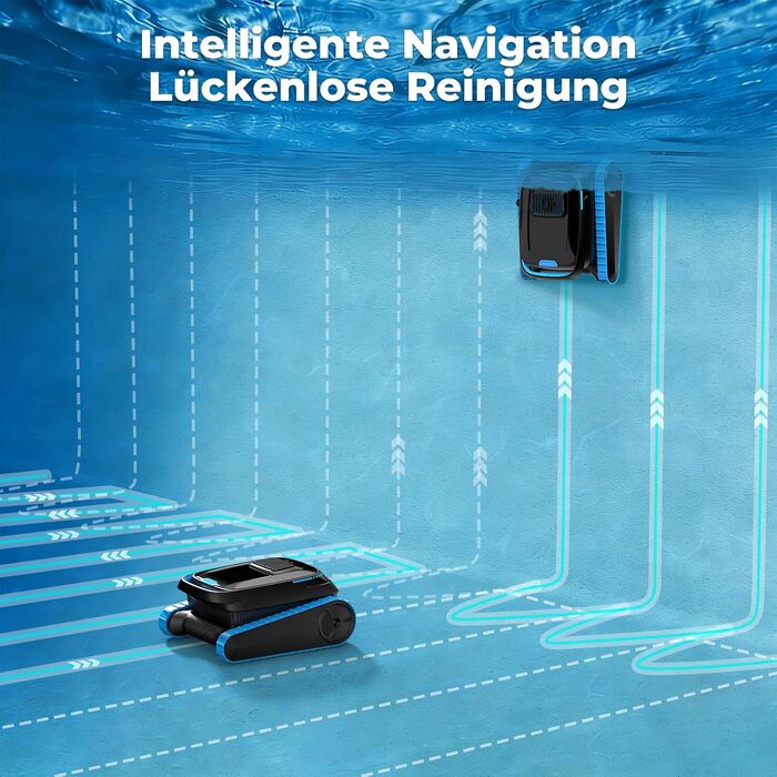 Робот-пилосос для басейну PC20 Poolroboter (2026) з Wi-Fi, очищення дна, стін та водної лінії, до 170 м²