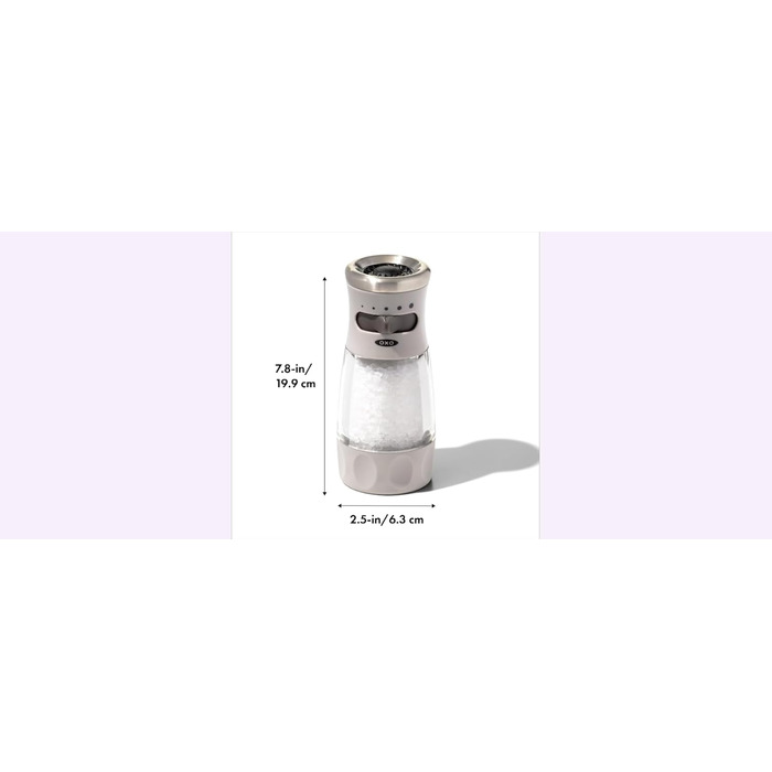 Перцемолка OXO Good Grips Contoured Mess-Free з керамічним механізмом, сіра