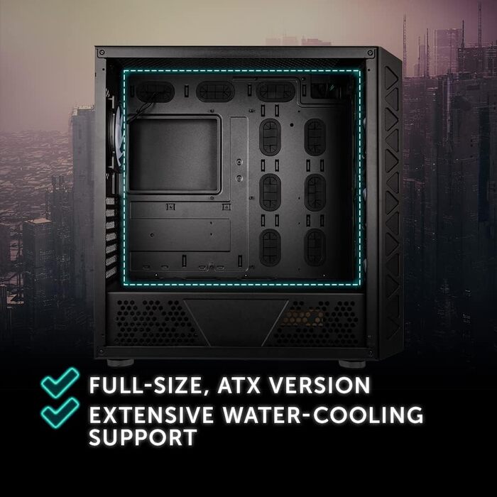 Корпус для ПК Kolink Citadel Mesh ARGB, Midi-Tower, E-ATX, з підсвіткою RGB, загартоване скло, вентилятори, комп'ютерний корпус